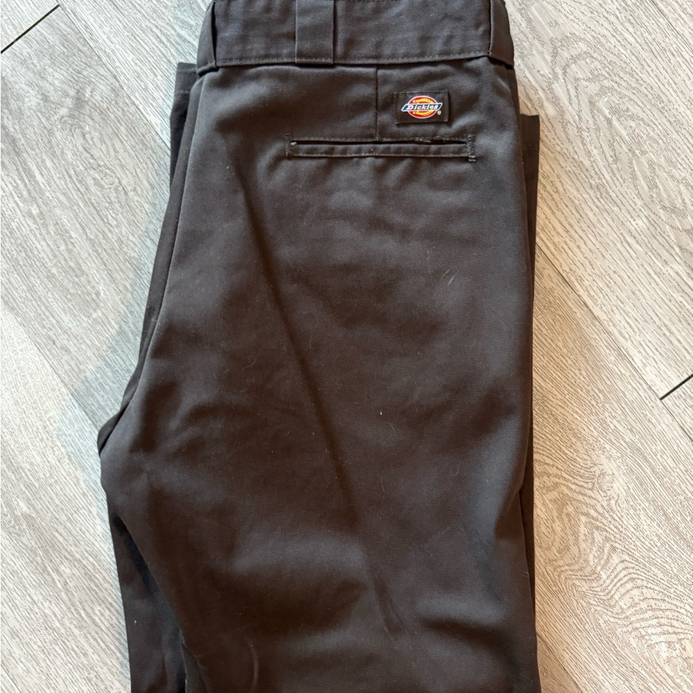 Dickies Black Chinos with Smooth Fabric and Straight Leg Cut